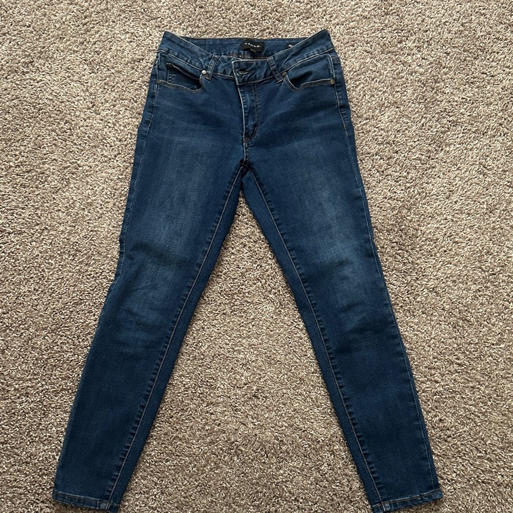 Tahari Dark Blue Skinny Jeans